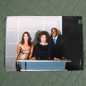 Elizabeth Taylor Magic Johnson 2000 Macy's Passport Photograph